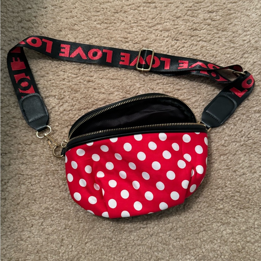 Red/White Polka Dot Belt Bag